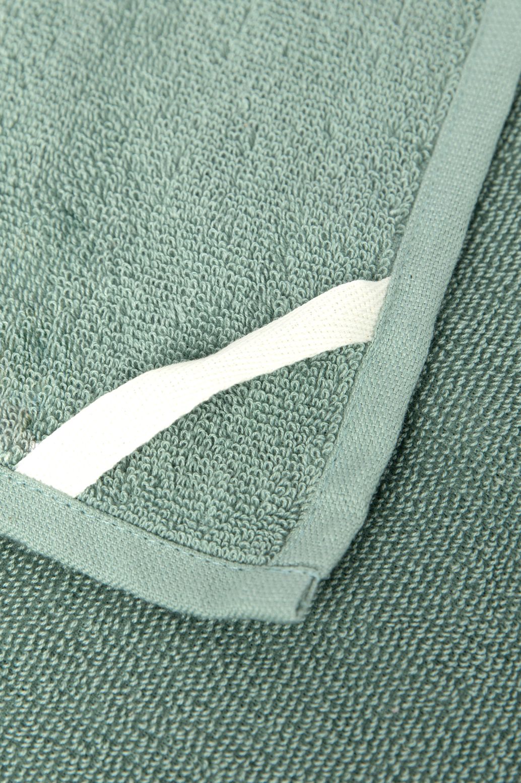 Groenblauwe handdoek en theedoek terry