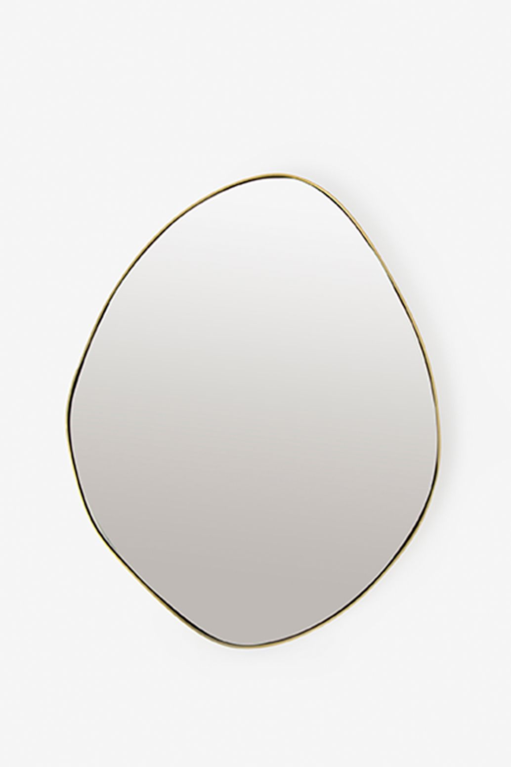 Goudkleurige organische hangspiegel