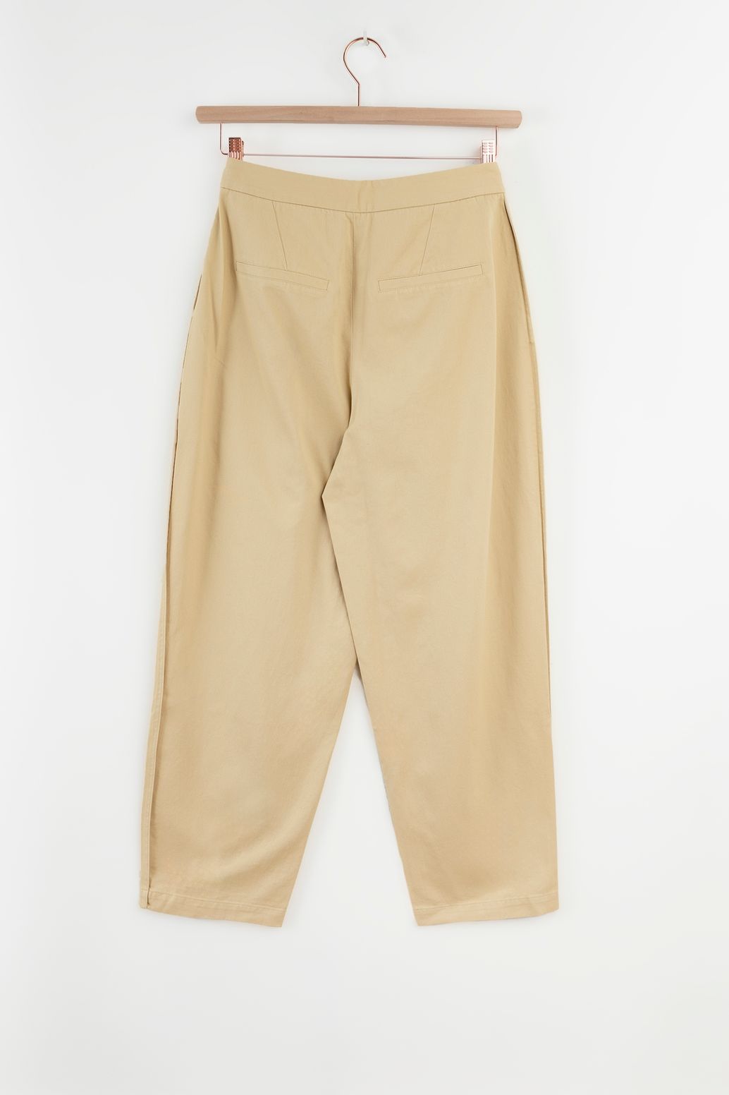 Buntfaltenhose aus Baumwolle - beige