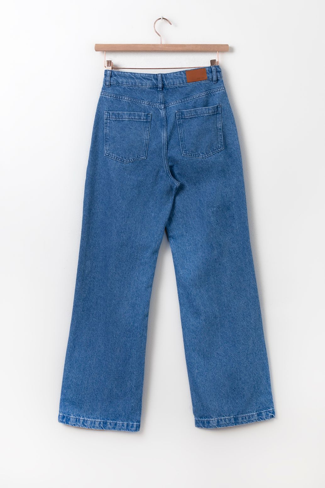 High Waist-Jeans mit weitem Bein Brovary - blau
