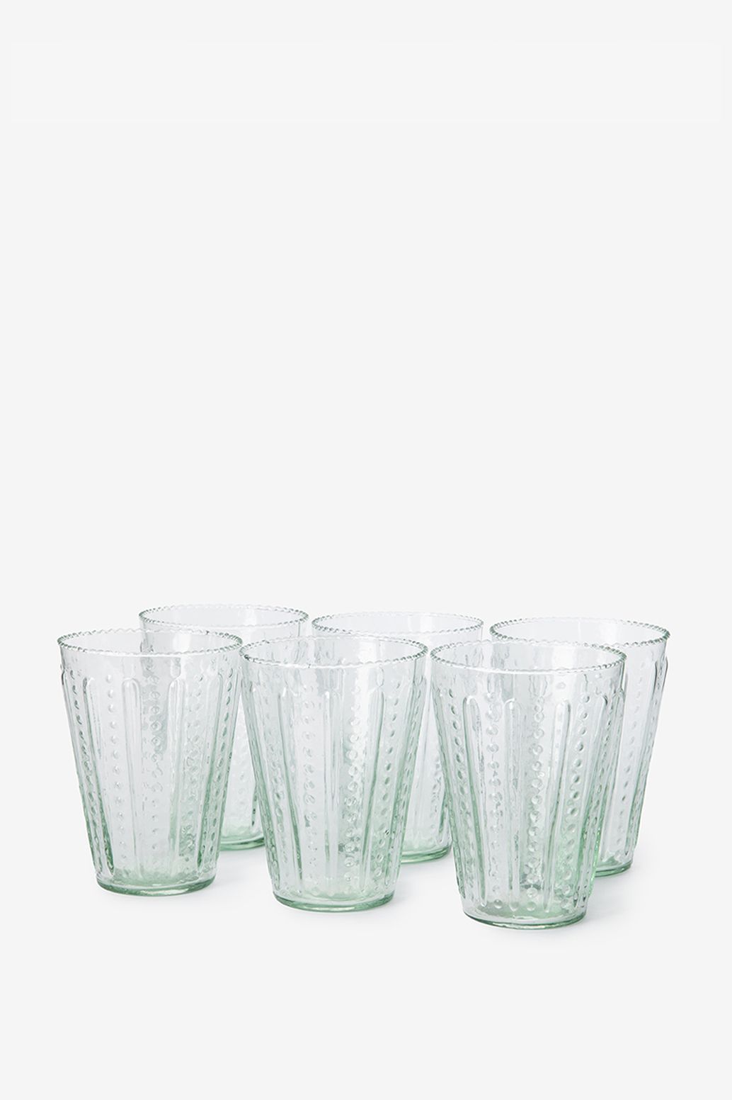 Lichtgroene pearl waterglazen