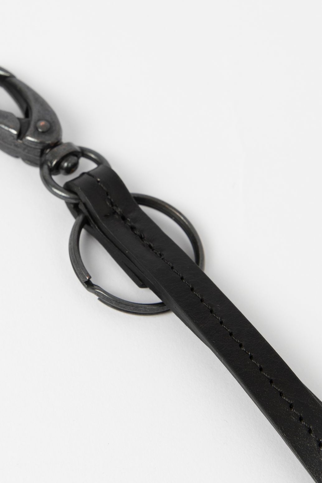 Schlüsselanhänger aus Leder - schwarz