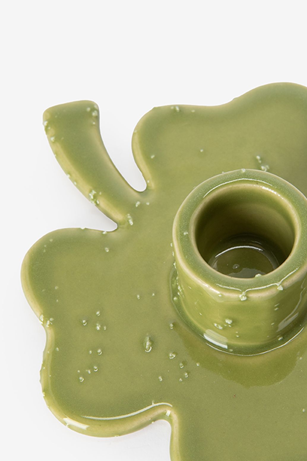 Groene kandelaar klavertje vier