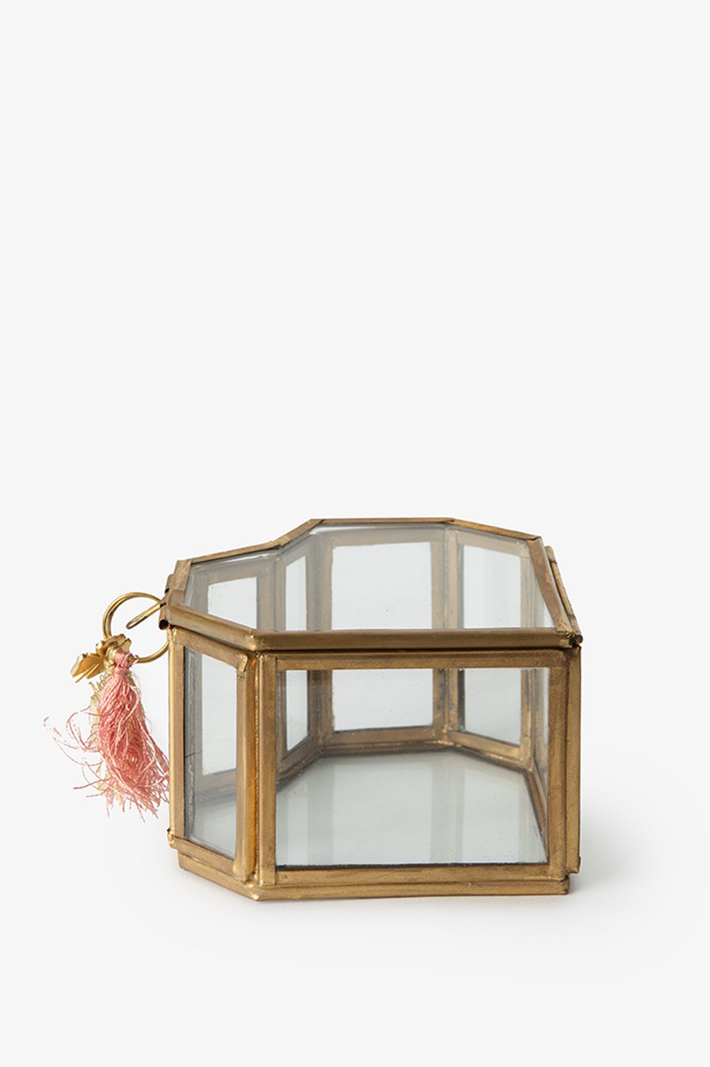 Glasschatulle Herz klein - goldfarben