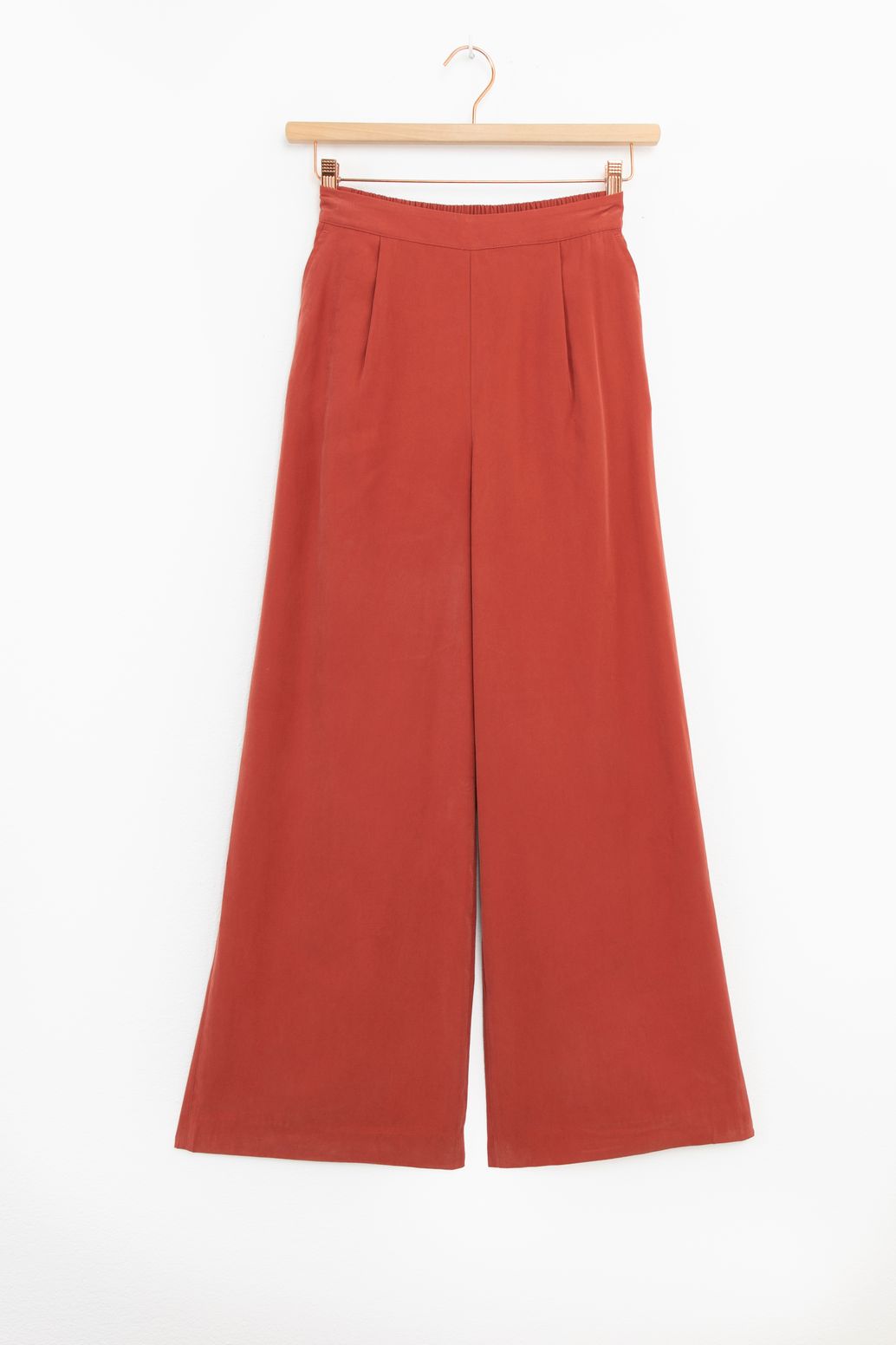 Hose mit weitem Bein - dunkelrot