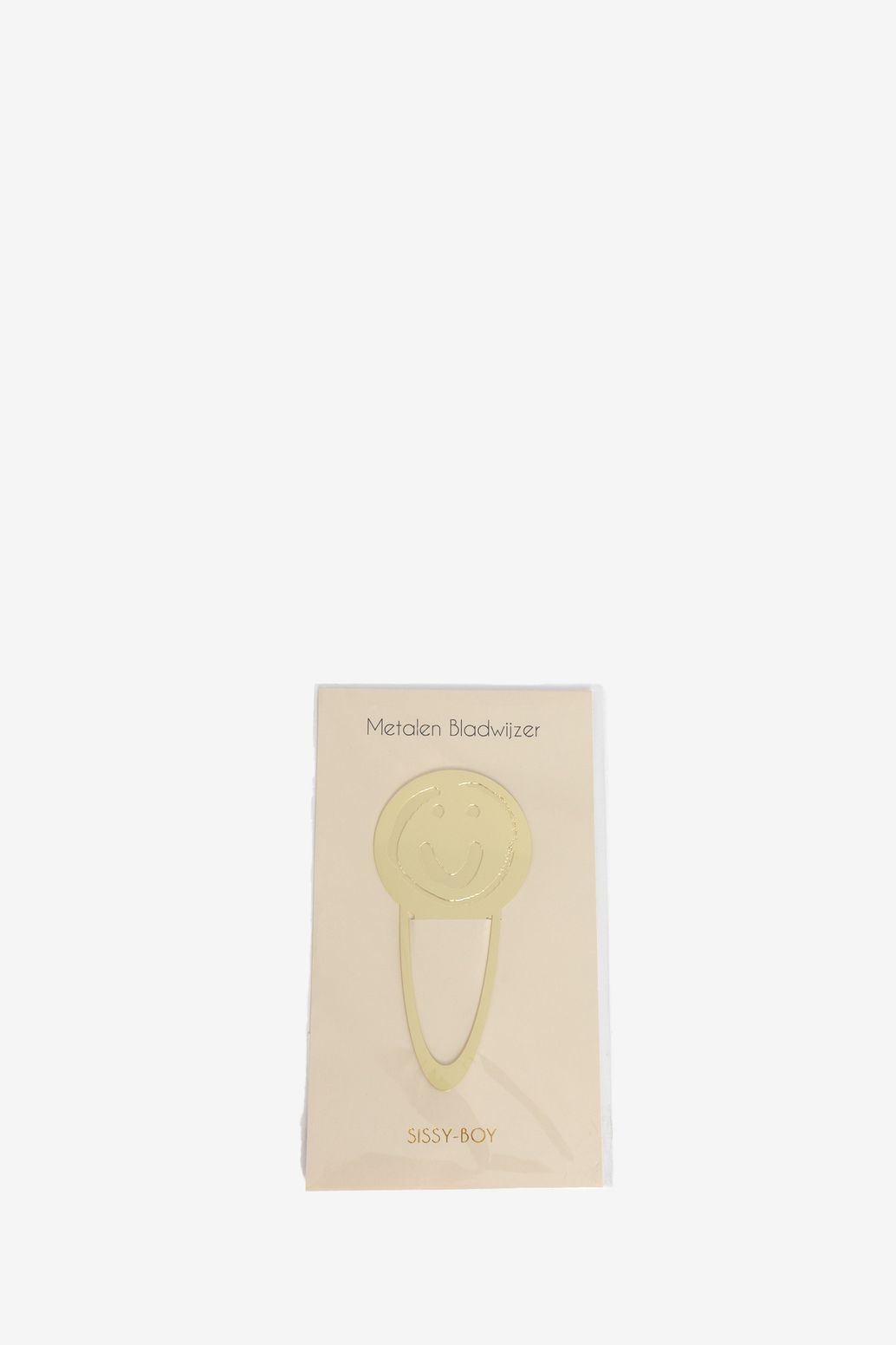 Marque-page smiley - doré