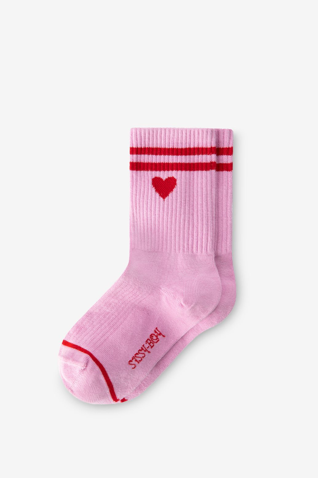 Chaussettes de sport avec cœur - rose