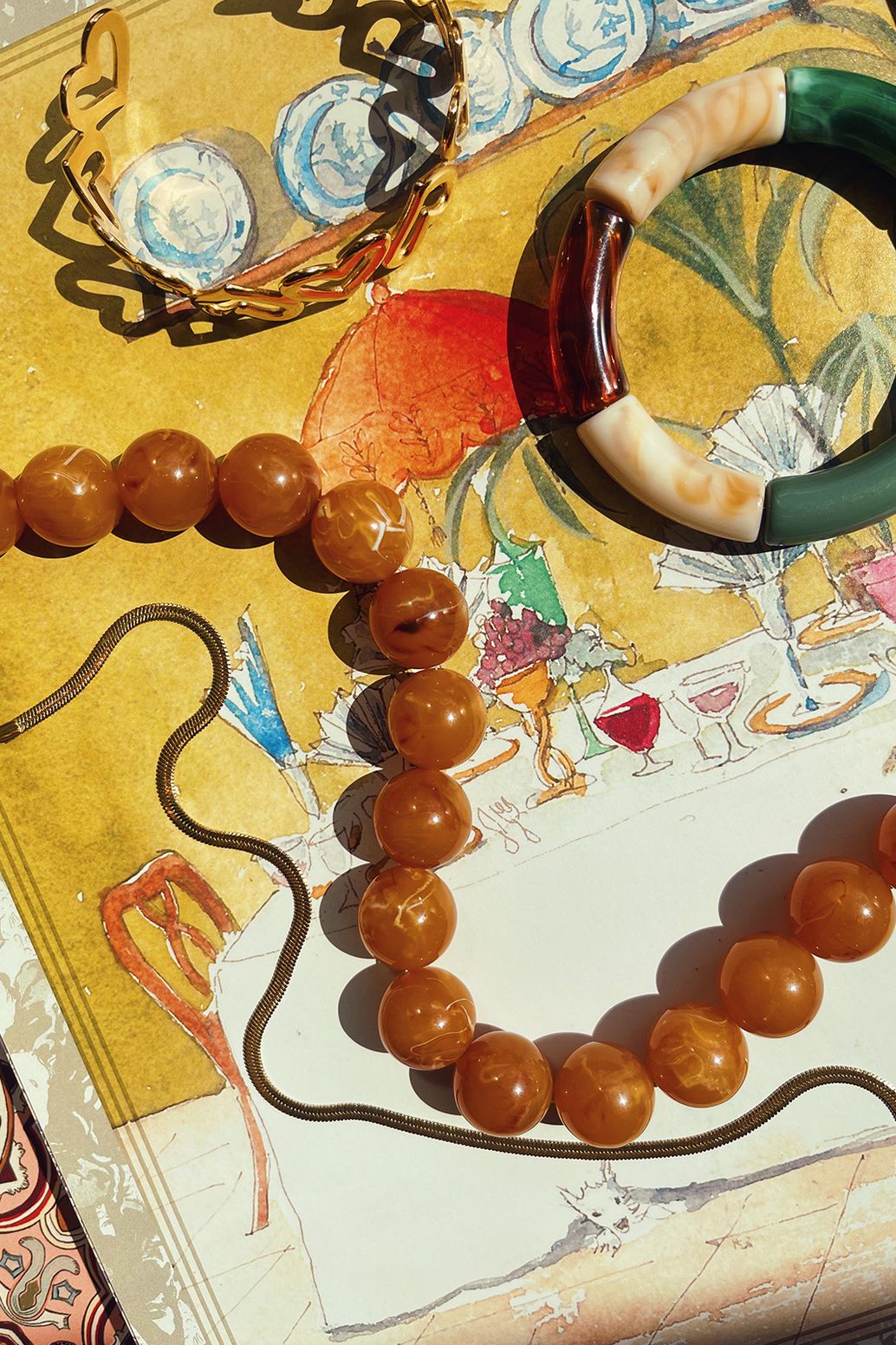 Parabaya groene resin armband