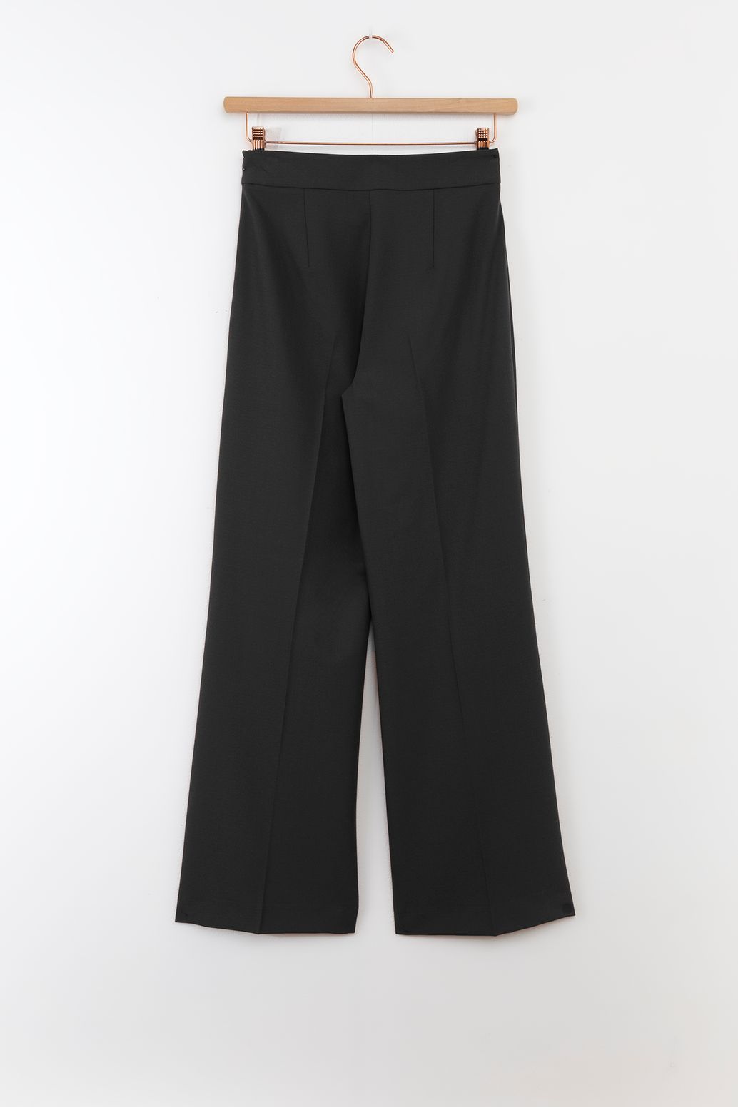 Pantalon jambes larges avec fermeture éclair - noir