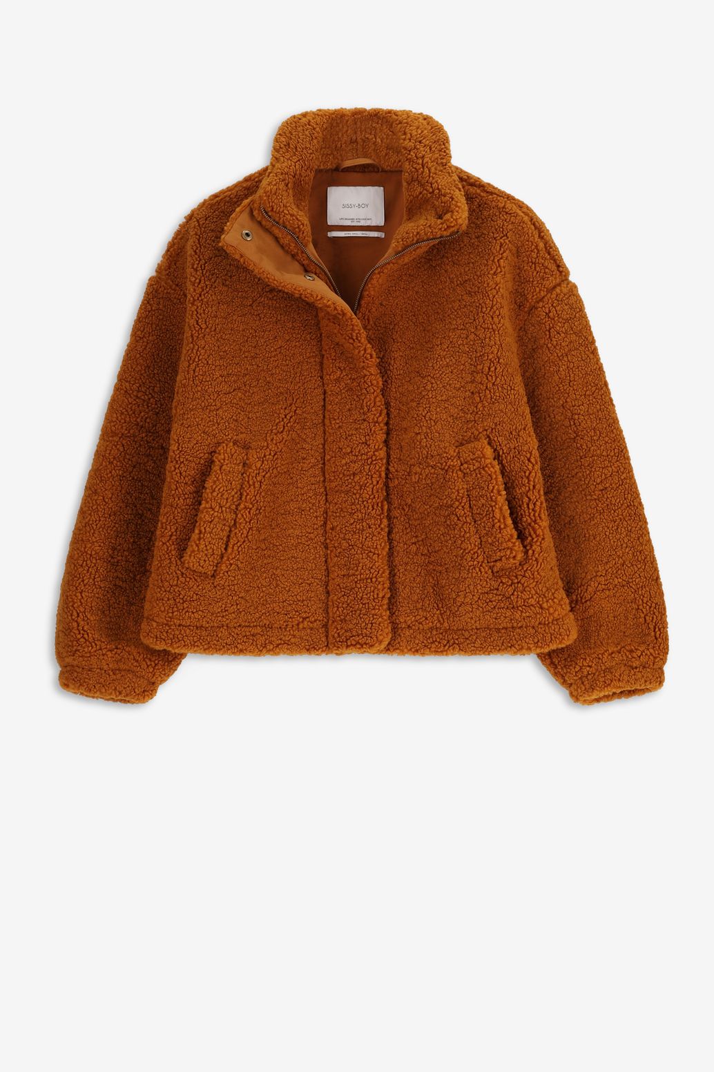 Kurze Teddy-Jacke - braun