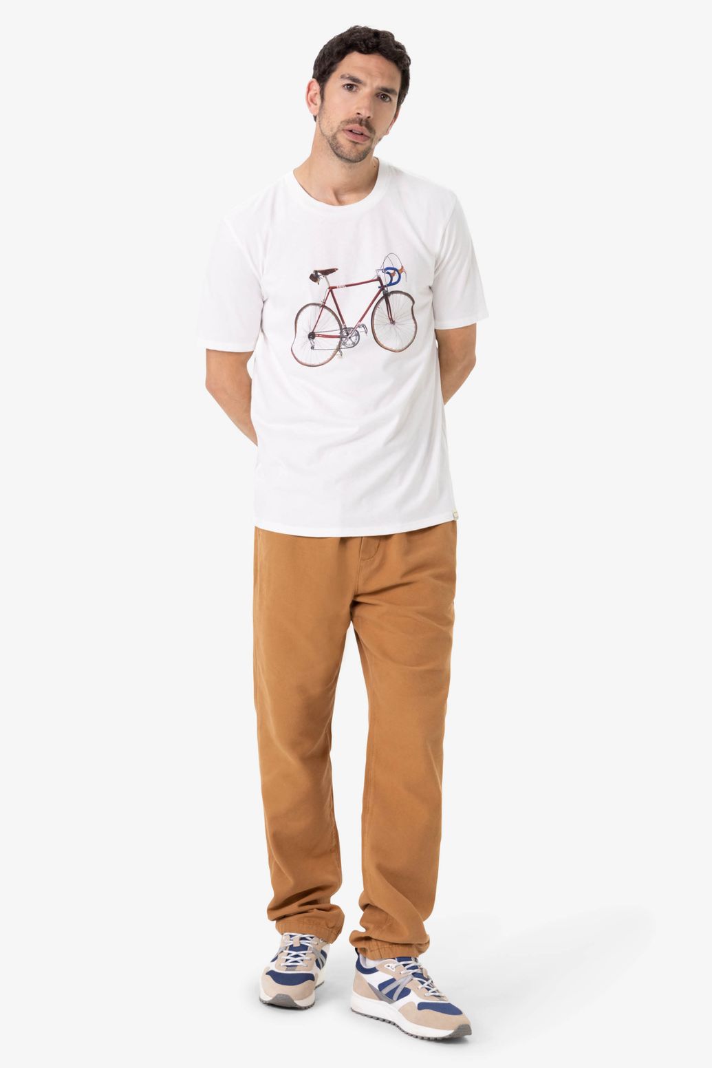 T-shirt avec vélo - blanc