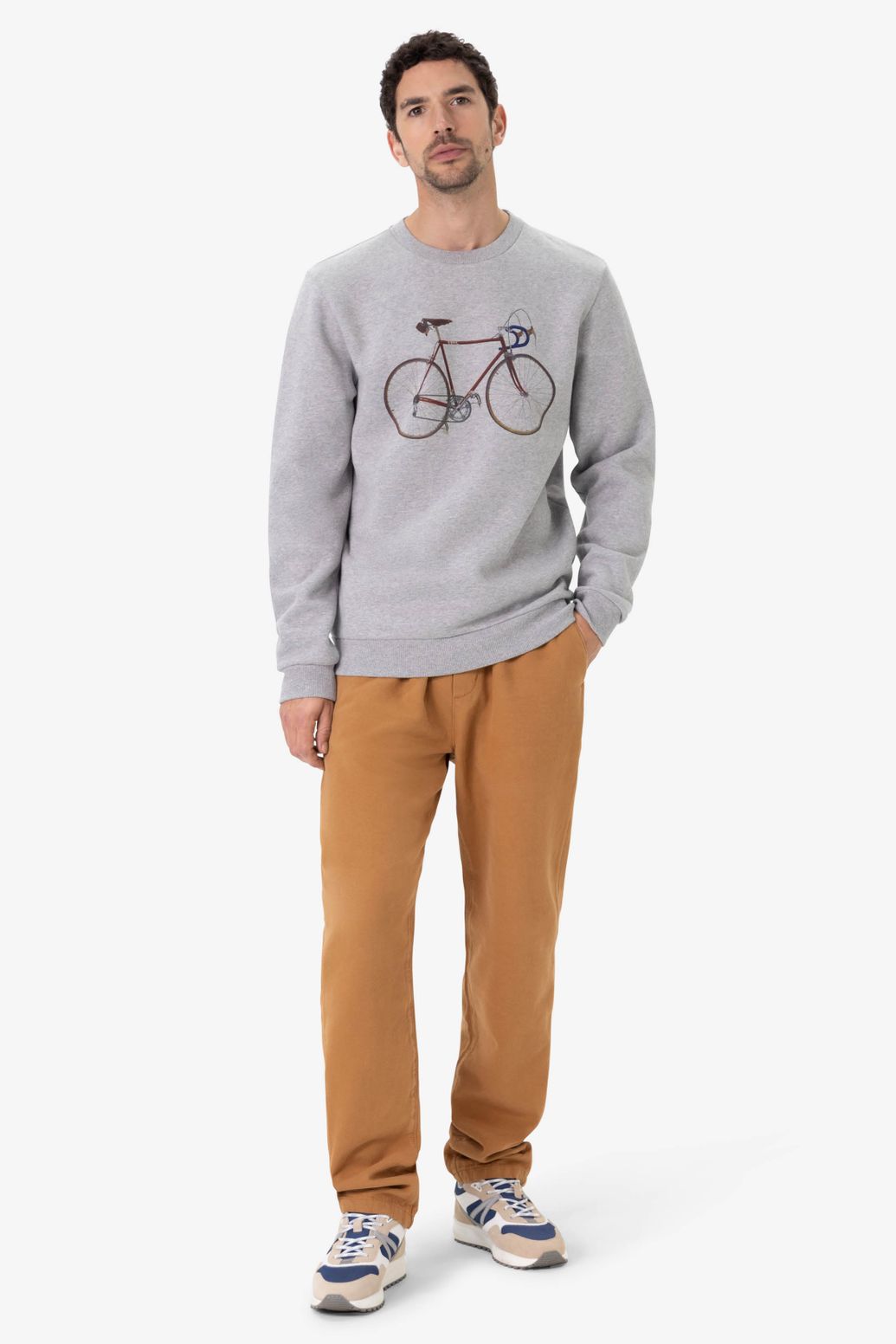 Sweat avec vélo - gris