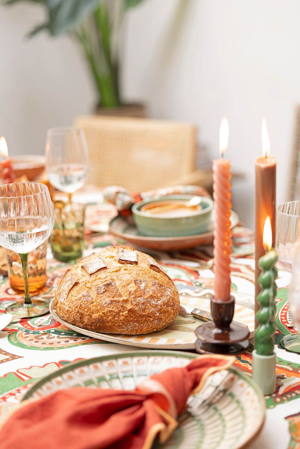 Bougeoir medium ondulé - marron