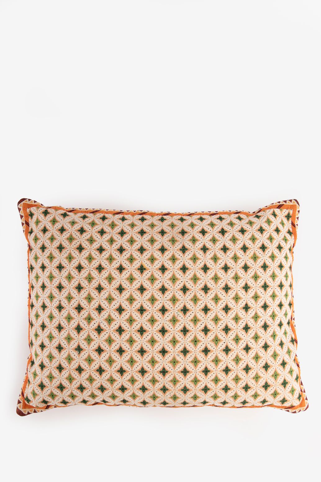 Coussin jacquard à carreaux - vert