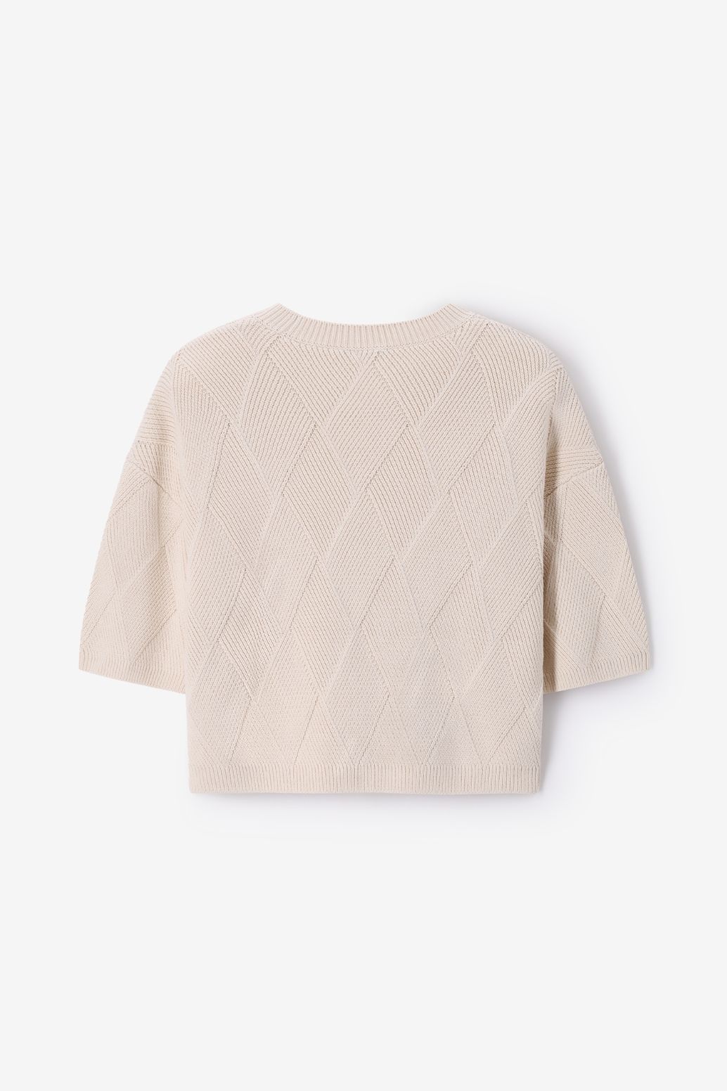 Off white gebreide trui