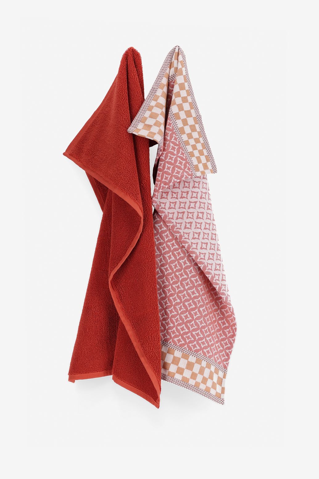 Essuie-mains et torchon - orange foncé