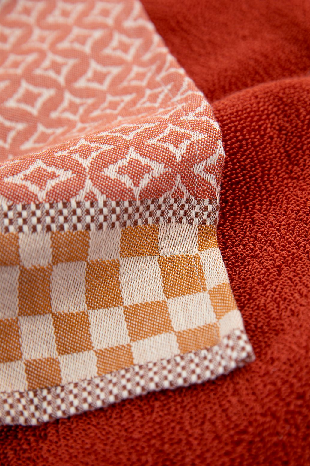 Essuie-mains et torchon - orange foncé