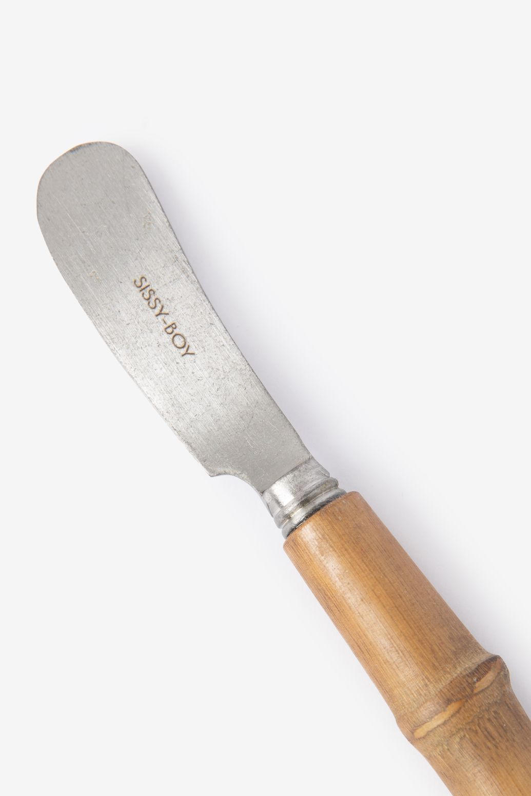 Couteaux à beurre avec manche en bambou - argenté