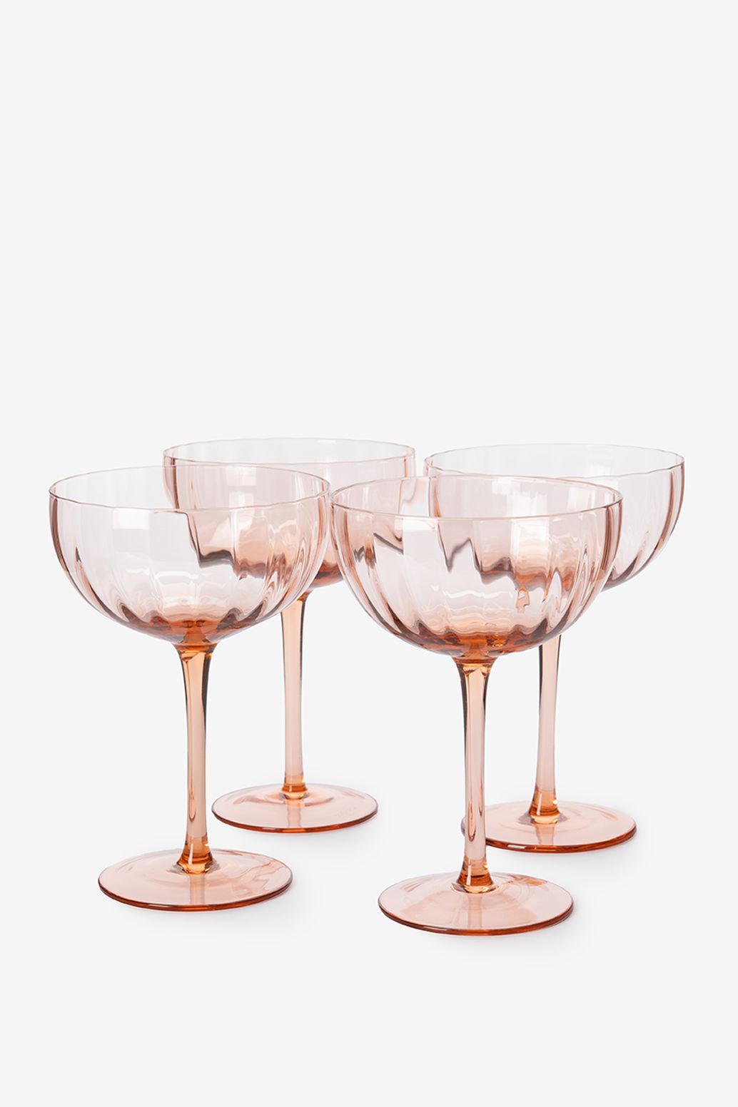 Verres à champagne aspect dentelé - marron clair