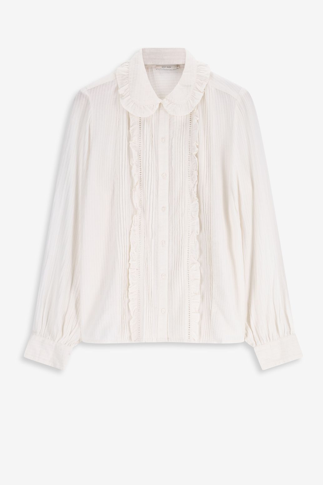 Bluse mit Rüschen-Details - offwhite