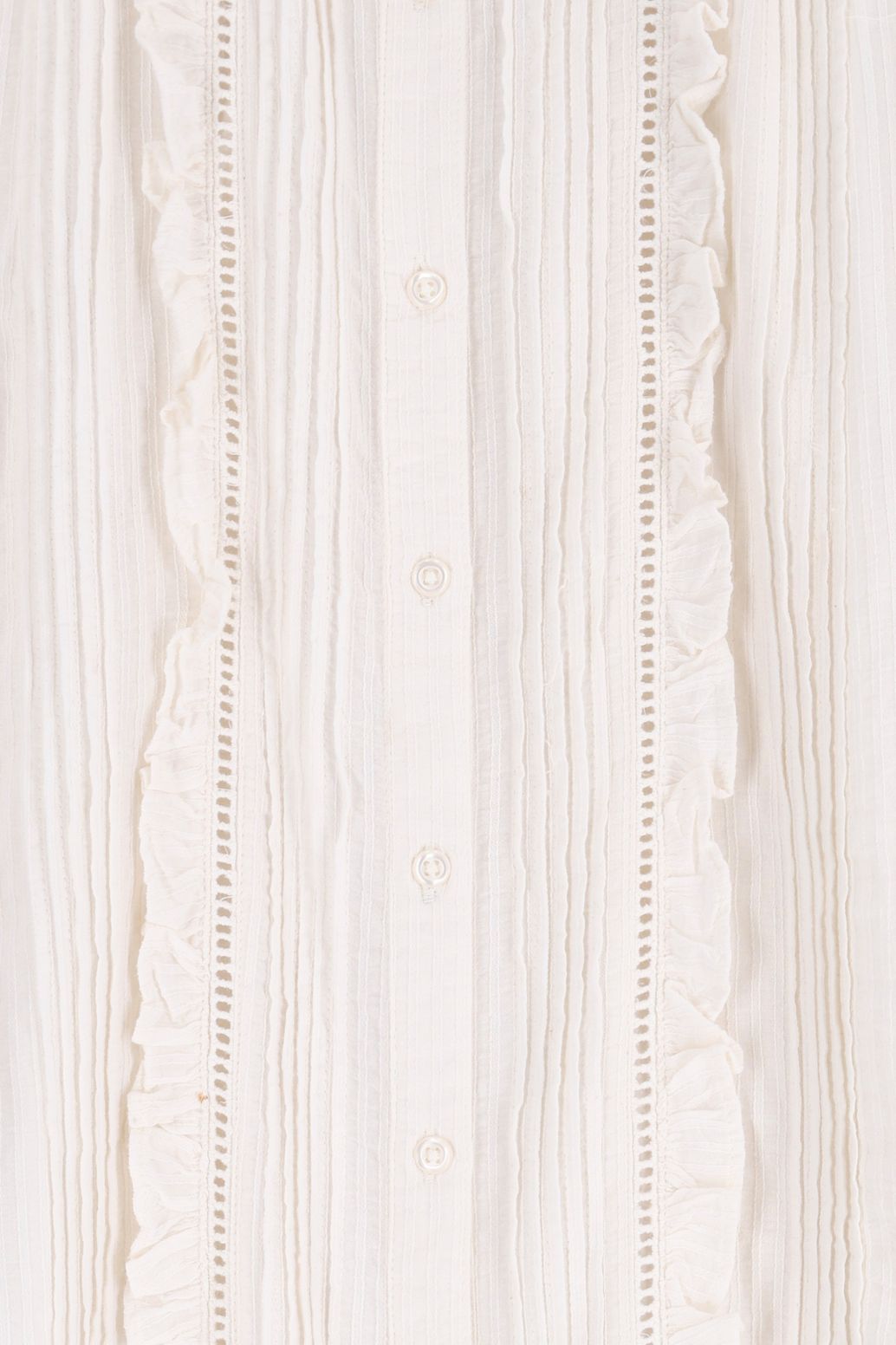Blouse avec volants - blanc cassé