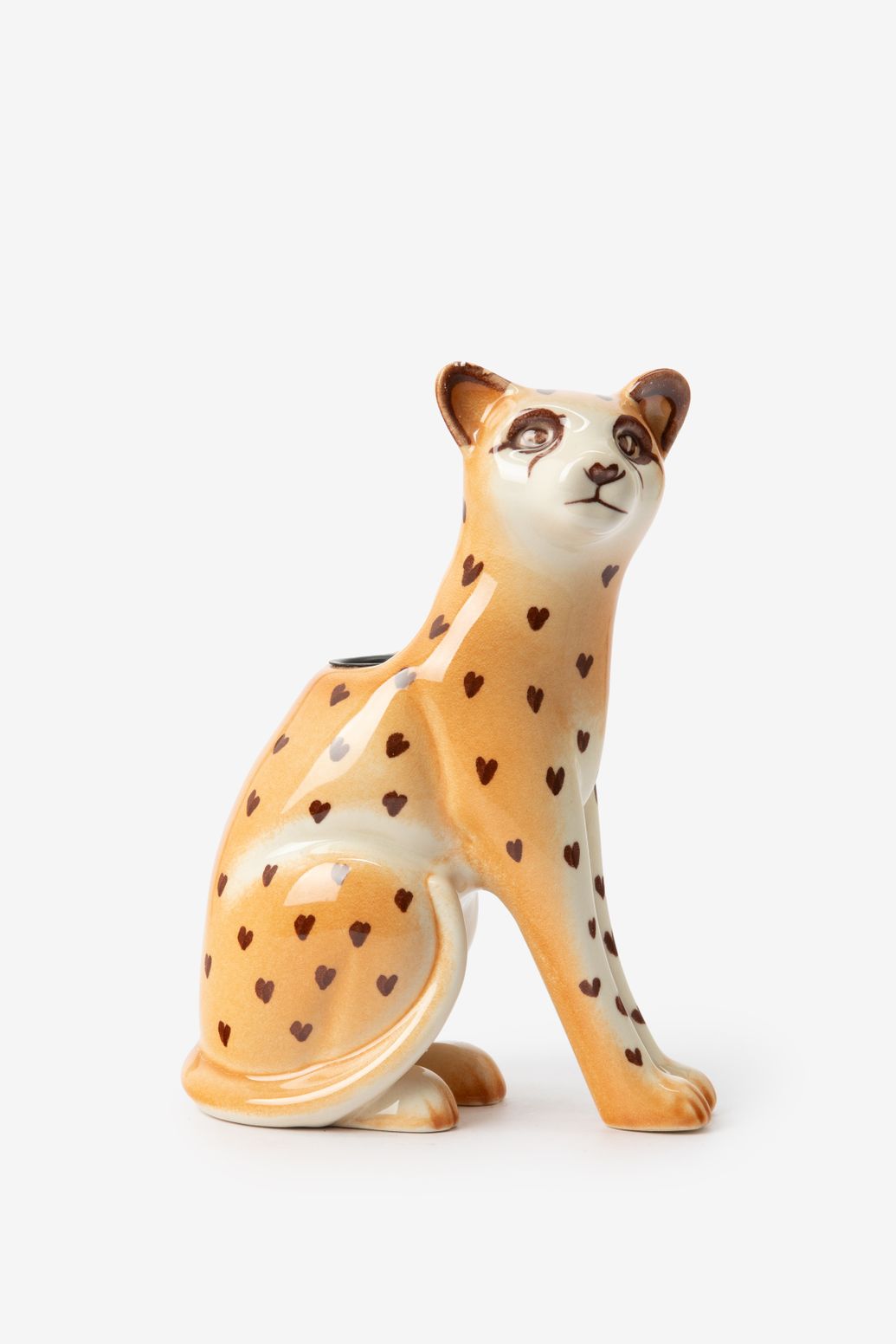 Kerzenhalter Leopard - gelb