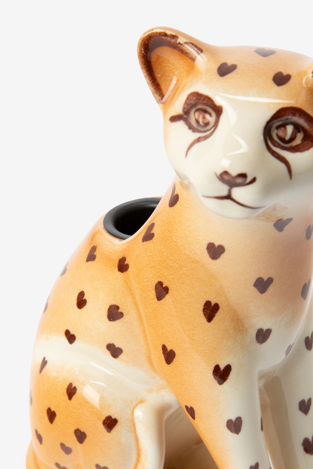 Kerzenhalter Leopard - gelb