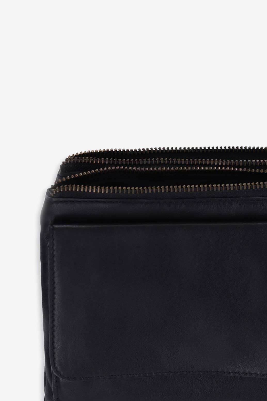 Sac bandoulière en cuir - noir
