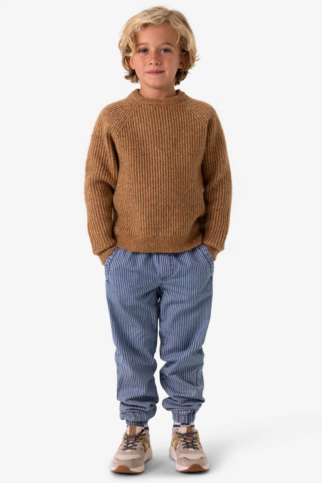 Strickpullover mit Raglanärmeln - braun