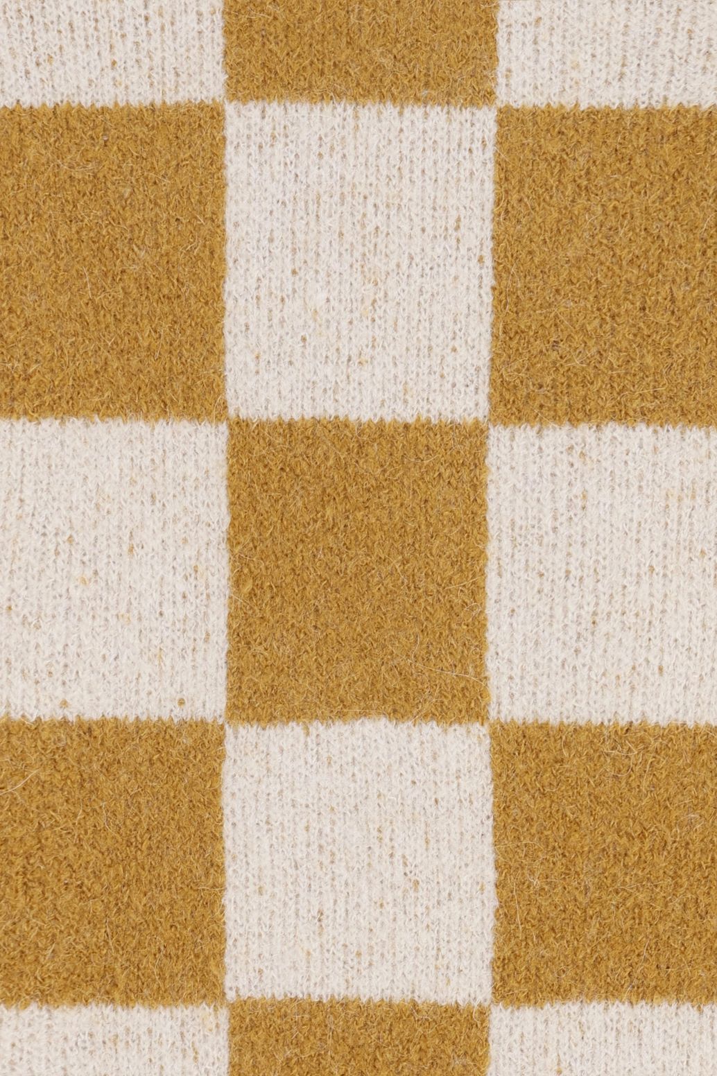 Pull jacquard tricoté avec imprimé carreaux - marron
