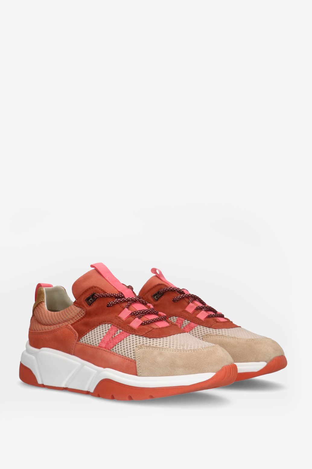 Baskets en daim - orange