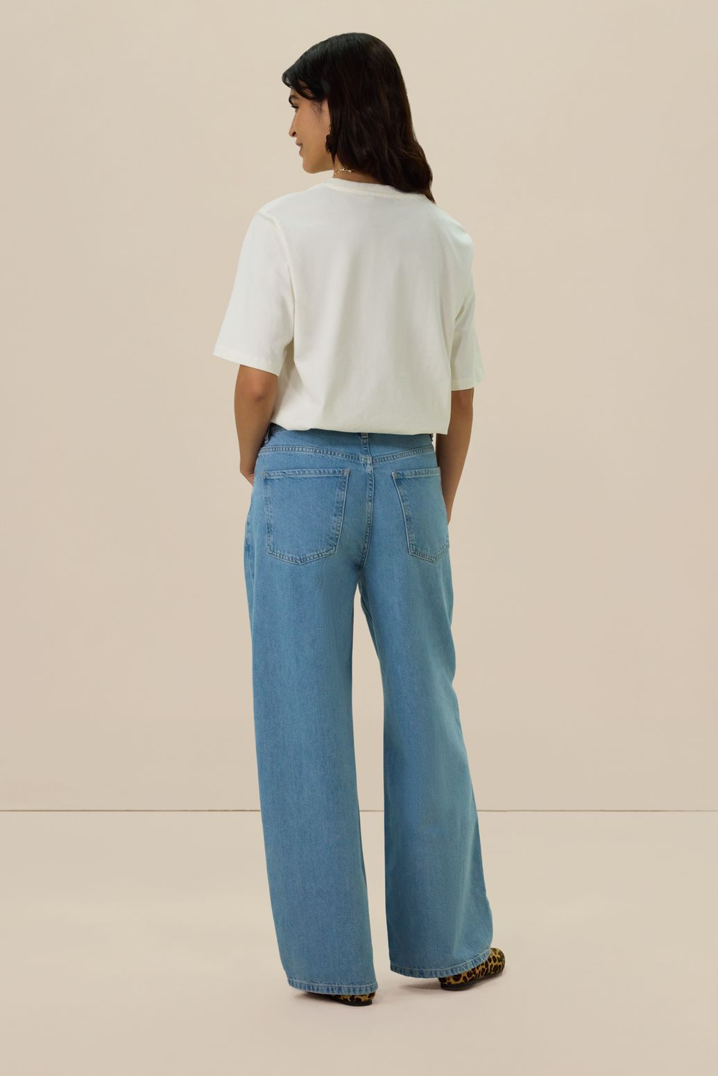 Wide Leg Jeans - blau