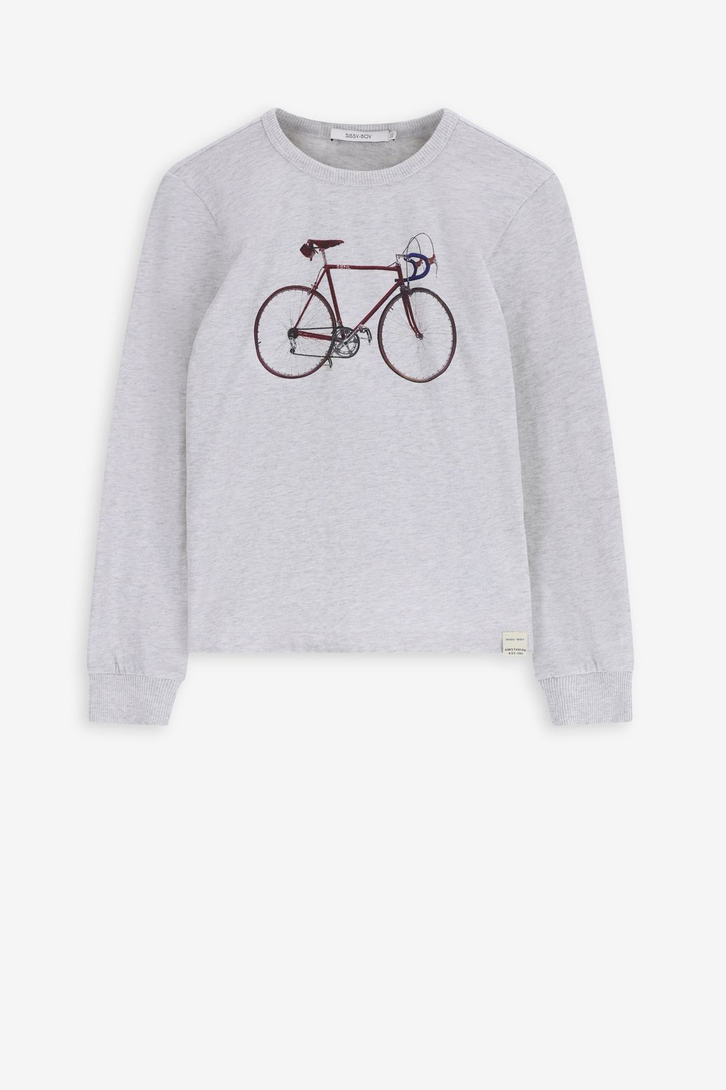 T-shirt avec vélo - gris clair
