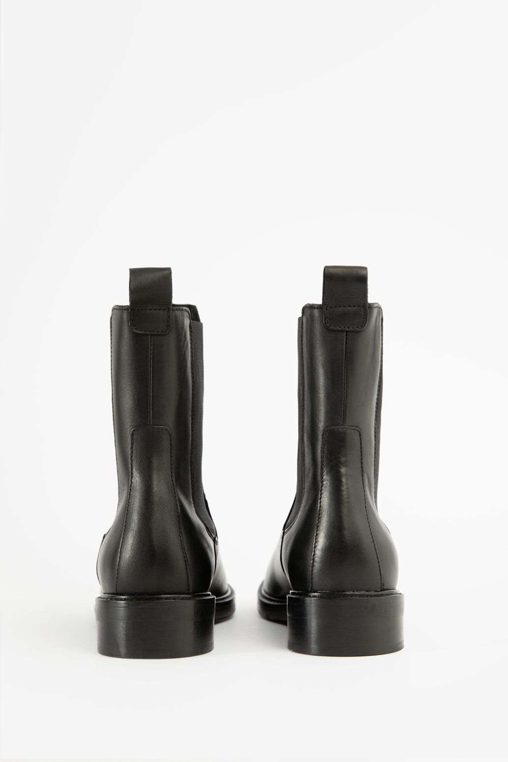 Zwarte leren chelsea boots