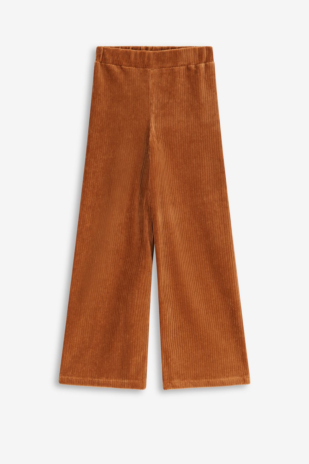 Bruine rib straight leg