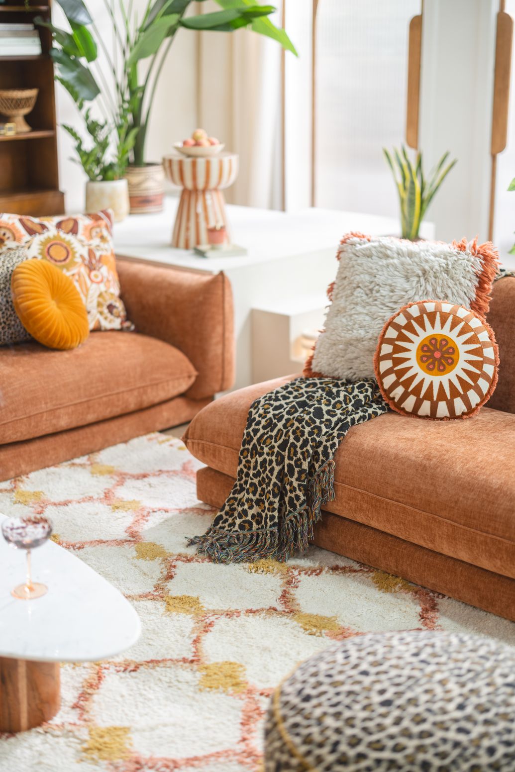 Jacquard-Decke mit Leoprint (200x250 cm) - braun