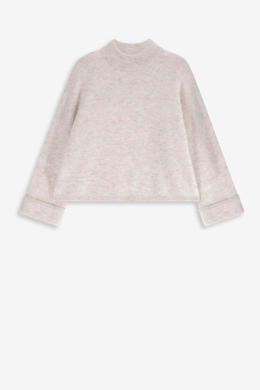Beige zachte trui met turtleneck