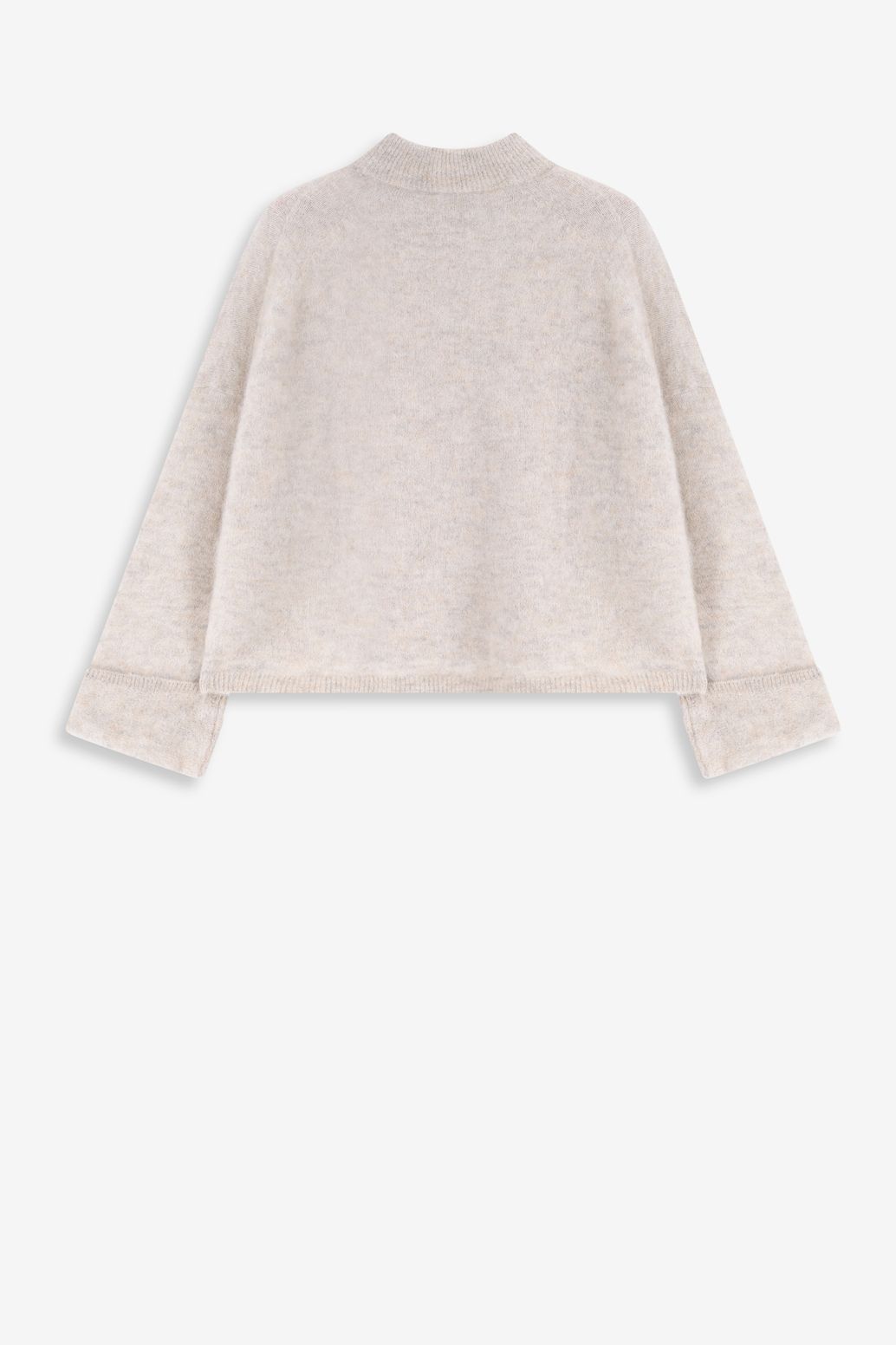 Beige zachte trui met turtleneck