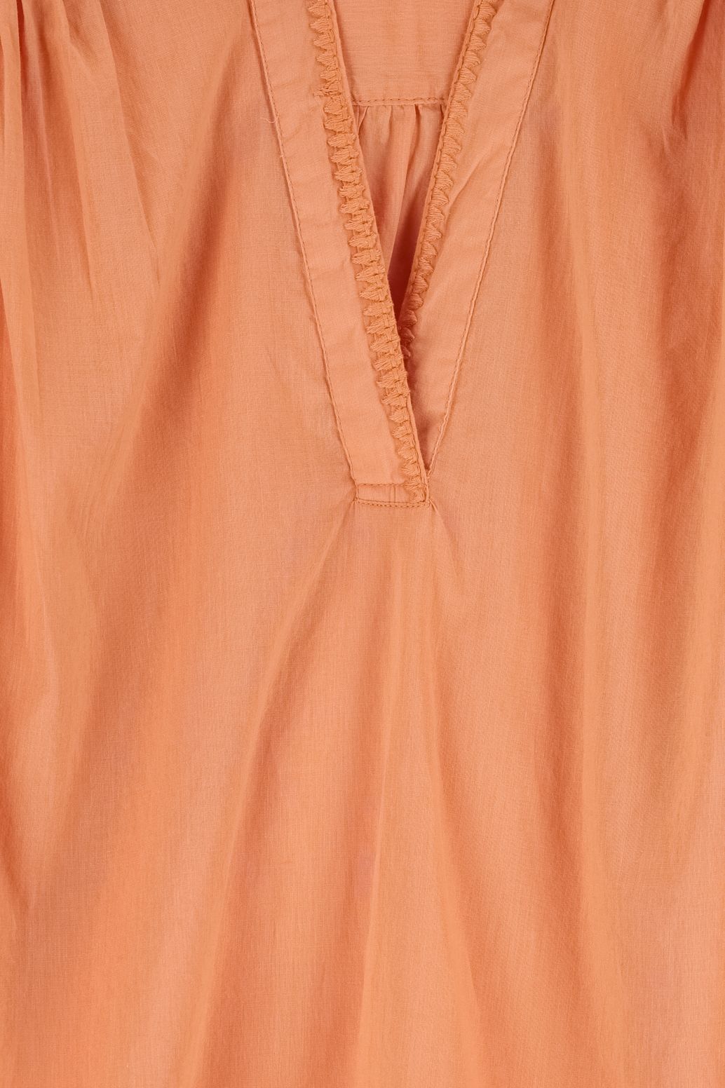 Bluse mit Falten- orange