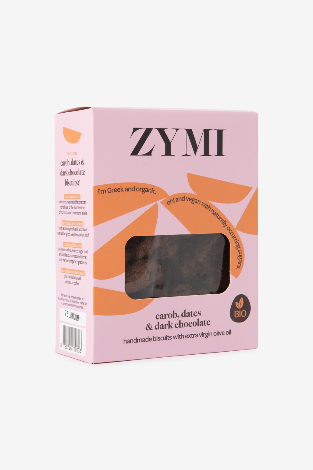 Zymi Biscuits Carob Dates Dark Chocolate