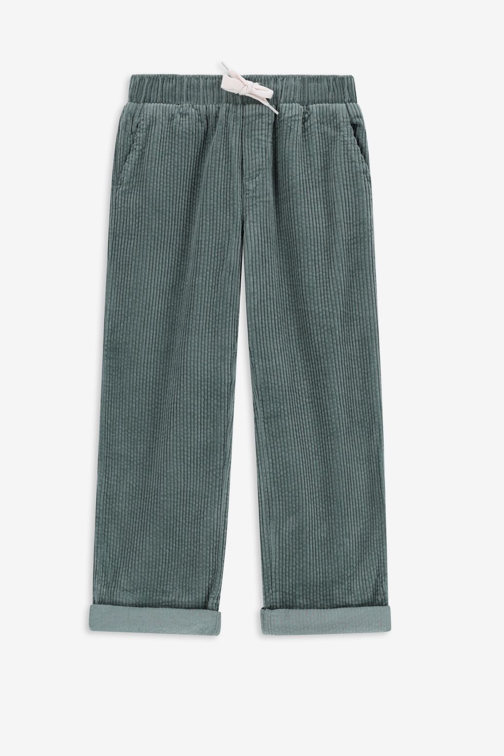Blauwe corduroy pull on broek
