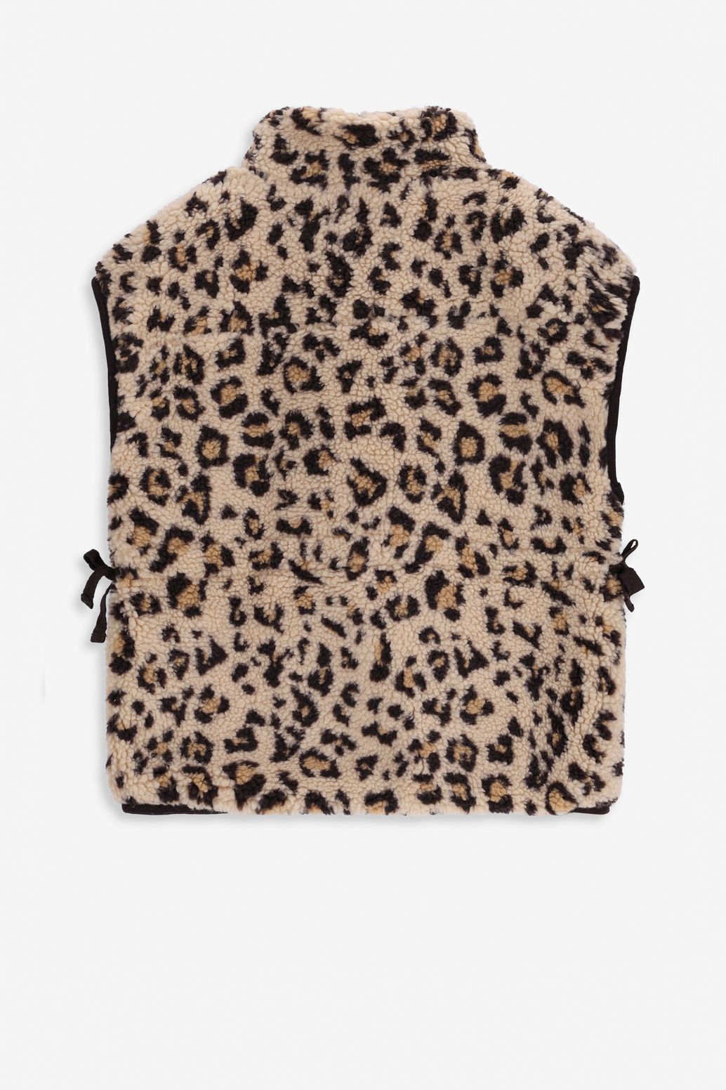 Teddy-Überzieher mit Leoprint - hellbraun