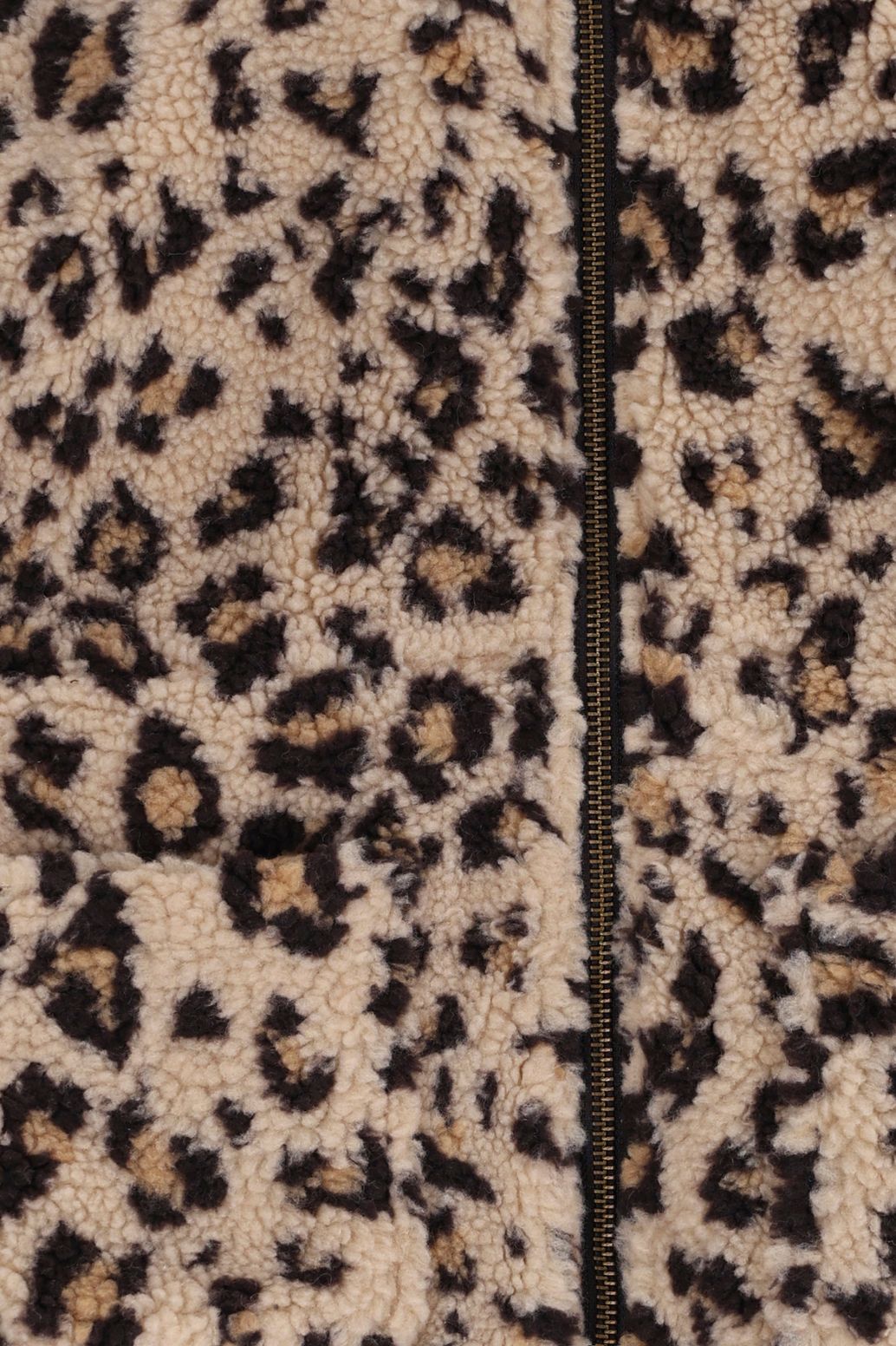 Teddy-Überzieher mit Leoprint - hellbraun