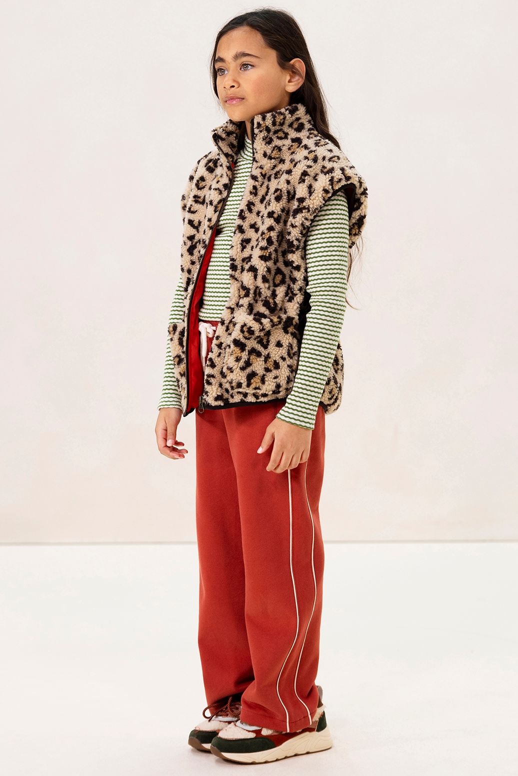 Teddy-Überzieher mit Leoprint - hellbraun