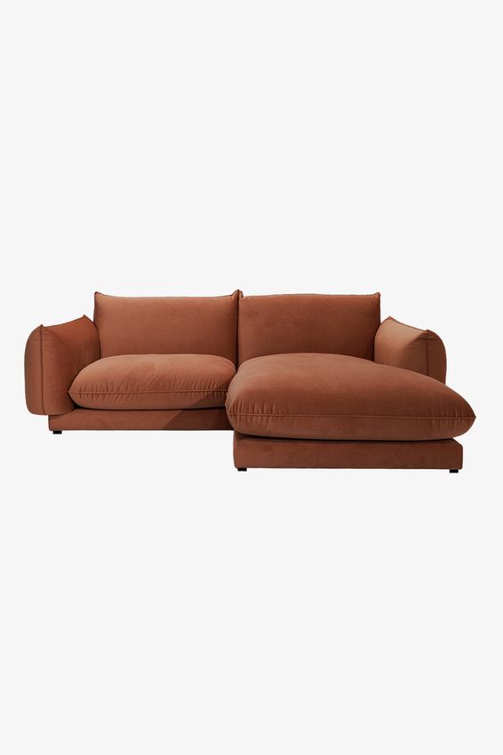Countess 3-zits bank chaise longue rechts Salvador Brown