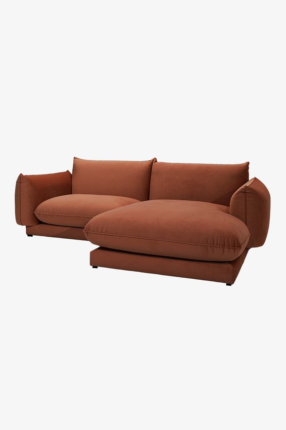 Countess 3-zits bank chaise longue rechts Salvador Brown
