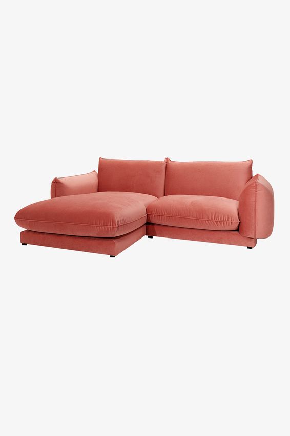 Countess 3-zits bank chaise longue links Salvador Dark pink