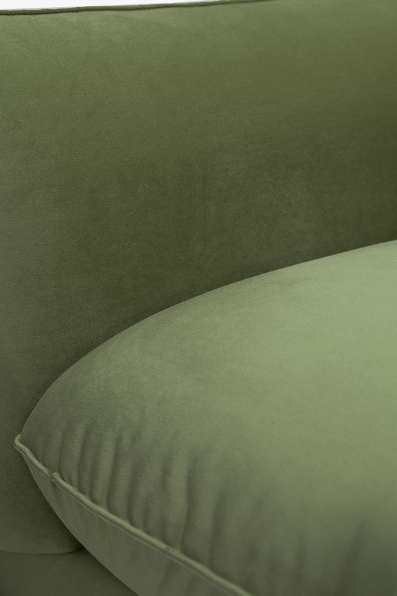 Countess 3-zits bank chaise longue links Salvador Olive green