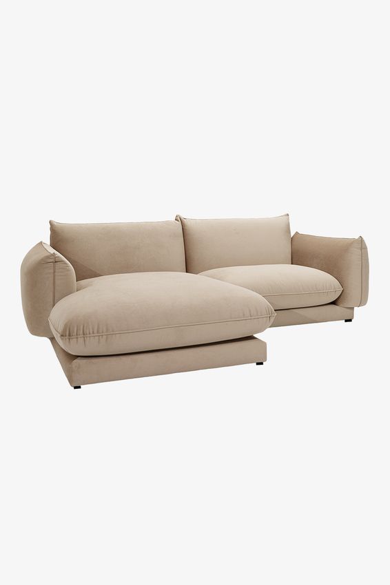 Countess 3-zits bank chaise longue links Salvador Camel
