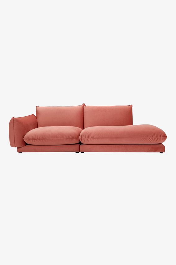Countess 3-zits bank otto longue rechts Salvador Dark pink